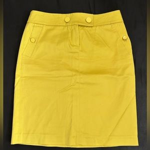 JCREW yellow pencil skirt